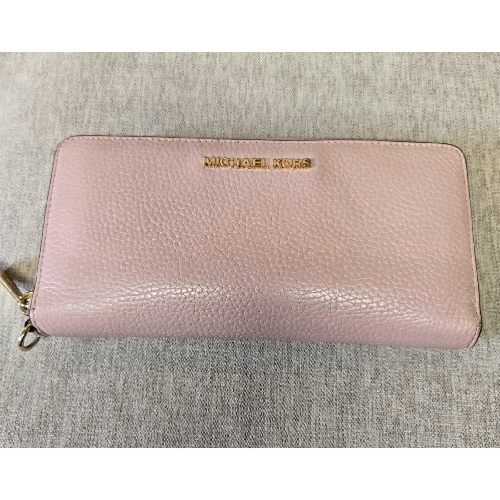 Michael Kors Jet Set Travel Continental Leather Wallet - Soft Pink 8" X 4"